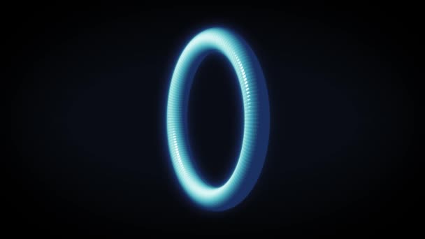 Abstrakte Technologie Ring Rotation Loop Animation Animation Eines Abstrakten Hitech — Stockvideo