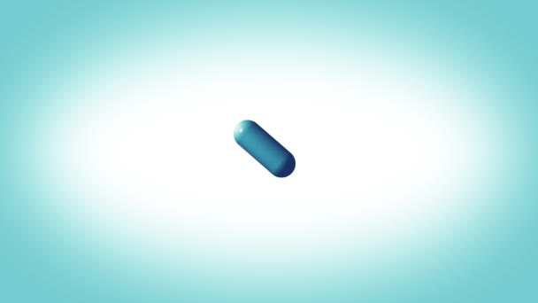Pozadí Pilulku Spinning Zdraví Lékařství Animaci Medicína Pilulka Otáčky Pozadí — Stock video