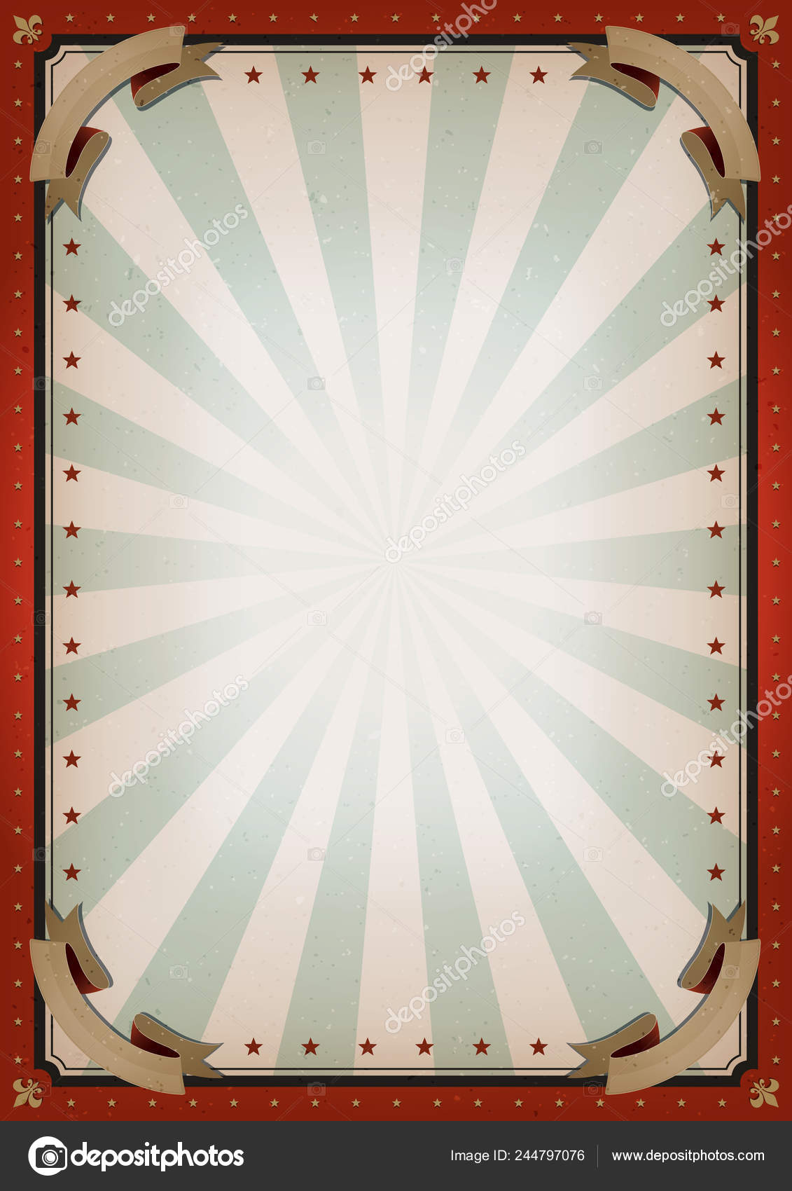 Vintage Blank Circus Poster Sign Illustration Retro Vintage Circus Poster  Stock Vector Image by ©benchyb #244797076