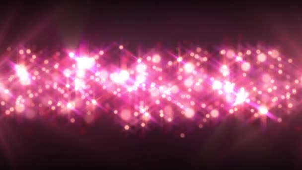 Abstract Lichtpuntje Deeltjes Animatie Animatie Van Een Decoratieve Glimmende Achtergrond — Stockvideo