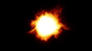 Shockwave yangın patlama döngü/animasyon güçlü yangın patlama dalga etkisi ile sıvı bozulma ve türbülans etkisi kesintisiz döngü