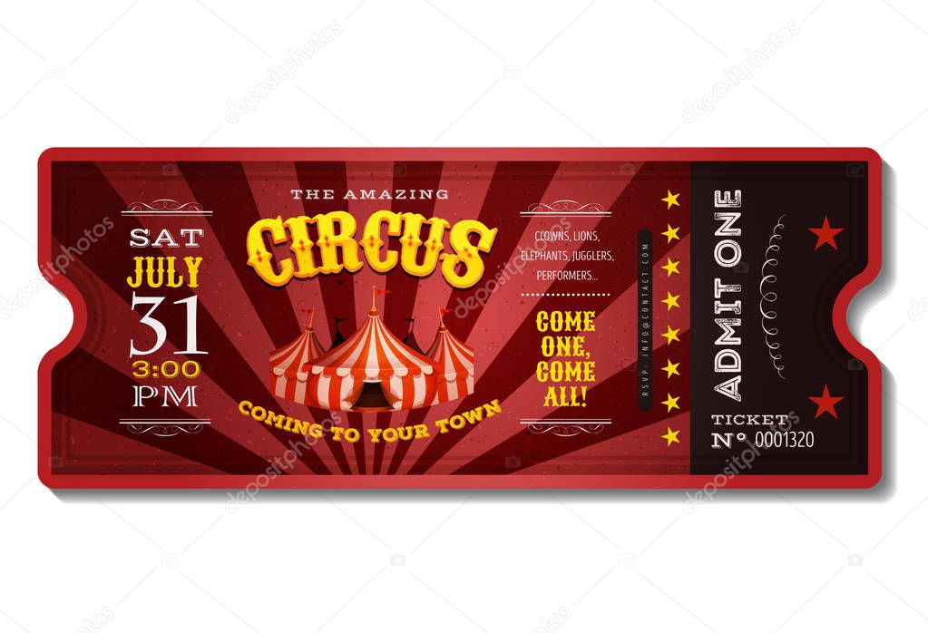 Vintage Circus Ticket