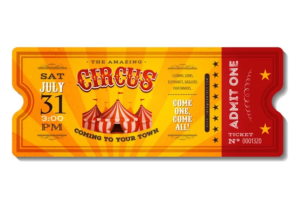 Vintage Circus Ticket — Stockvector