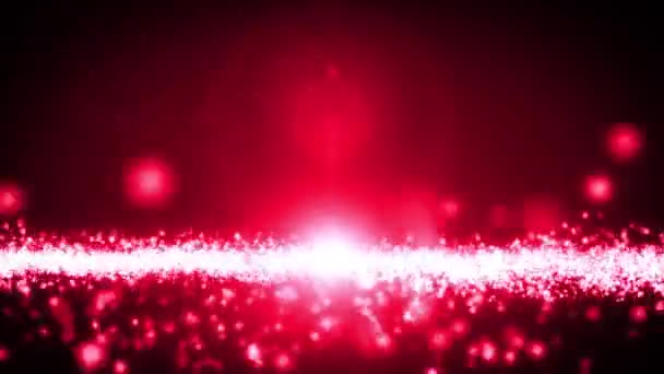 抽象光粒子流动循环 动画抽象美丽的发光的光粒子背景无缝循环 — 图库视频影像