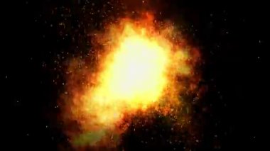 Shockwave güç yangın patlama döngü/animasyon bir güçlü ateş hız patlama dalga etkisi ile sıvı bozulma ve türbülans etkisi kesintisiz döngü