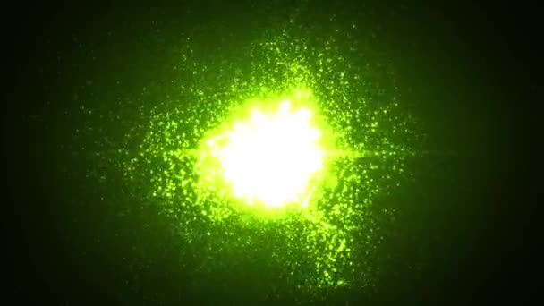 Partículas Luz Abstracta Que Brillan Fondo Animación Flujo Brillante Colorido — Vídeo de stock