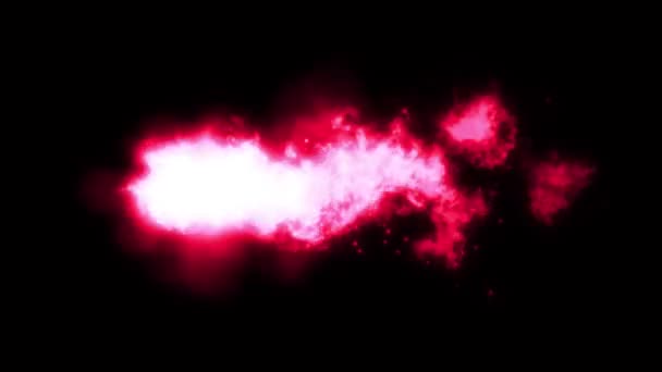 冲击波功率火灾流星循环 具有速度爆炸波效应 流体变形和湍流影响无缝循环的强大火灾彗星动画 — 图库视频影像
