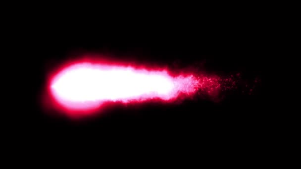 Shockwave Power Fire Meteor Loop Animazione Una Potente Cometa Fuoco — Video Stock