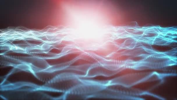 光粒子背景流れるループを抽象的なシームレスな光粒子背景に輝く美しい抽象の アニメーション ループ — ストック動画