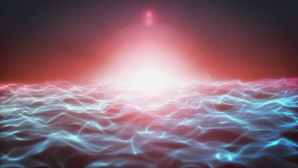 光粒子背景流れるループを抽象的なシームレスな光粒子背景に輝く美しい抽象の アニメーション ループ — ストック動画