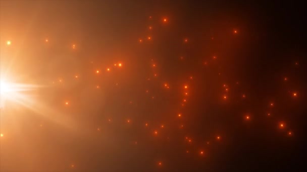 Soyut Işık Parçacık Arka Plan Akan Döngü Animasyon Parlayan Işık — Stok video