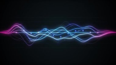 İş Infographics ve istatistikleri satır arka plan döngü / 4 k animasyon bir iş başarı infographics tasarım çizgileri ve eğrileri kesintisiz döngü