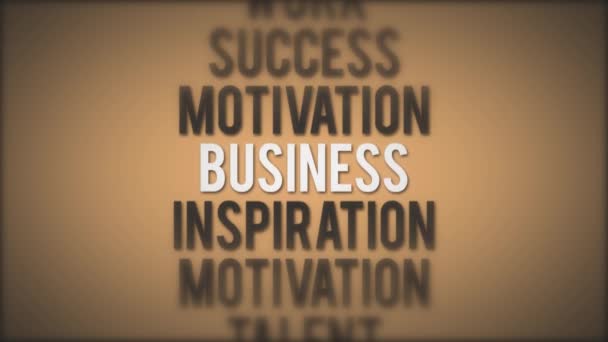 Successo Business Quote Animation Loop Animazione Ispirazione Motivante Sfondo Citazione — Video Stock