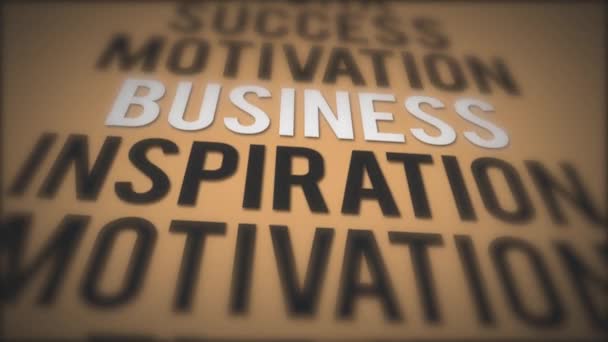 Success Business Quote Animation Loop Animation Inspiration Motivating Business Quote — Stock Video