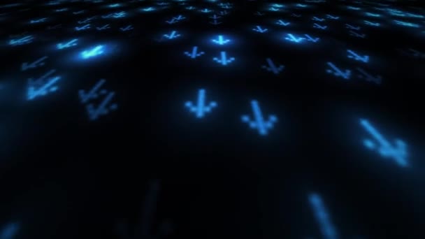 Abstract 3d Digital High Technology Background Loop/ 4k animation of an abstract 3d technology background with lines and dots infographics, data fading and zooming in seamless loop — Stock Footage Abstract Digital High Technology Background Loop Animation Abstract Technology Background Royalty Free Stock Video