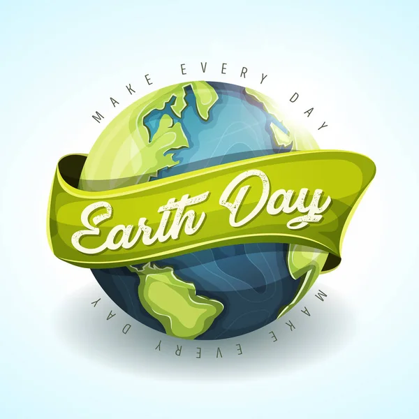 Happy Earth Day Holiday Banner - Stok Vektor