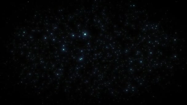 Latanie Przez Przestrzeń Tła Loop Animacja Abstrakcyjnego Tła Gwiazd Prędkością — Wideo stockowe
