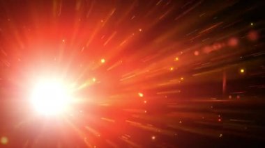 Derin uzay arka plan ile parlayan yıldız patlaması / yıldız patlaması arka plan parlayan bir renkli arka uzay boşluğu animasyon hareketli geri, optik Mercek parlaması ve ışık ışınları