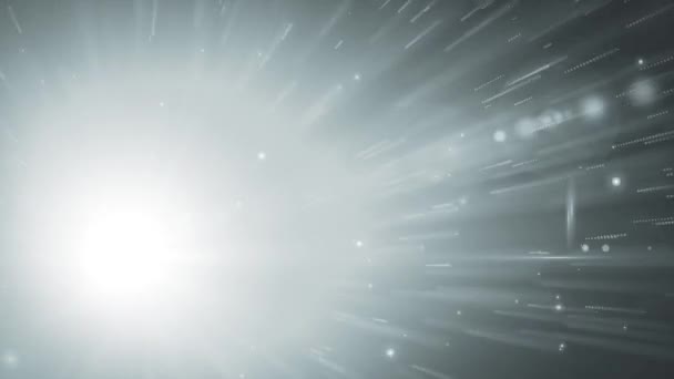 Hyperspace Hintergrund Mit Leuchtendem Starburst Animation Eines Farbenfrohen Abstrakten Hyperspace — Stockvideo