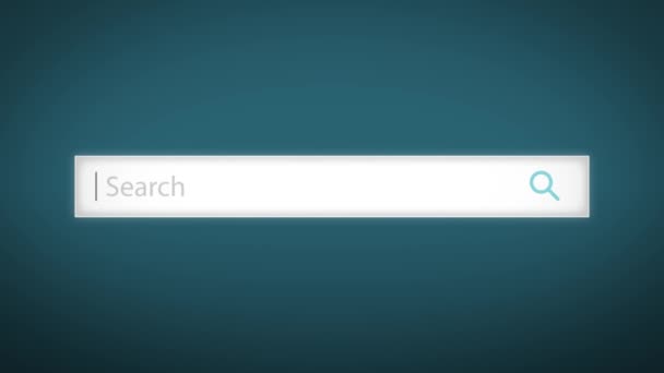 Smyčka Pozadí Pole Internetového Vyhledávače Animace Nástroje Webového Vyhledávače Vstupním — Stock video