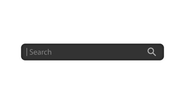 インターネット検索エンジンフィールドの背景ループ エントリフィールドを持つウェブ検索エンジンツールの4Kアニメーション — ストック動画