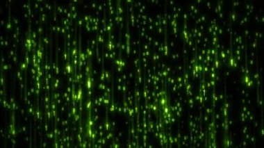 Bilgisayar İkili Kodu Veri Falling Loop / 4k animasyon soyut bir bilgisayar elektronik arka plan ikili veri kodu rakamları ve ekranda düşen sayılar ile