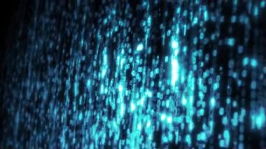 Bilgisayar İkili Kodu Veri Falling Loop / 4k animasyon soyut bir bilgisayar elektronik arka plan ikili veri kodu rakamları ve ekranda düşen sayılar ile