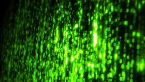 Computer Binary Code Data Falling Loop / animation 4k d'un fond électronique informatique abstrait avec des chiffres de code de données binaires et des nombres à l'écran tombant 