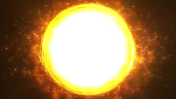 抽象的なファンタジーライトゲートの背景ループ 4Kアニメーションは 光粒子がシームレスなループで輝く抽象的な太陽の背景 — ストック動画