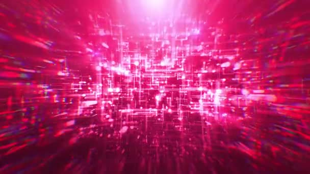 Abstrait Ethereal Tech Background Loop Animation Fond Technologique Abstrait Avec — Video