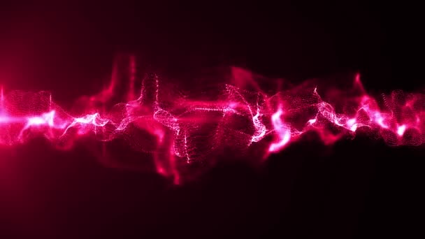 Abstract Wave Energie Achtergrond Lus Animatie Van Een Abstracte Fractal — Stockvideo