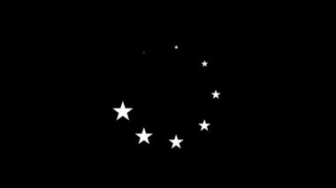 Siyah Beyaz Düz Tasarım Preloader Loop/ düz tasarım minimal indirme ve şekiller dönen simge bekleyin 4k animasyon