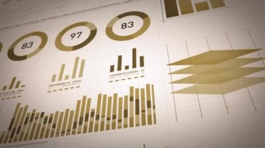 İş İstatistikleri, Piyasa Verileri Ve Bilgi Grafikleri Düzeni/ Bilgi grafikleri, çubuk istatistikler, grafikler ve diyagramlar ile bir dizi tasarım iş ve pazar veri analizi ve raporlarının 4k animasyonu