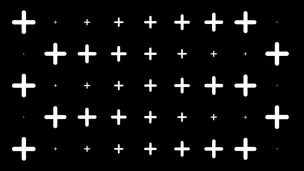 抽象的なフラットデザインシェイプの背景ループ 4Kアニメーションの抽象的な最小の黒と白のフラットデザインの背景ループの図形のフェードとモーフィング — ストック動画