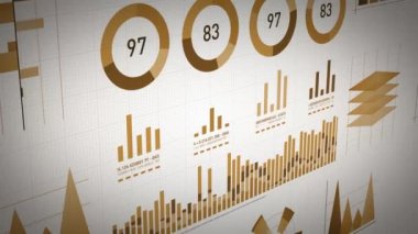 İş İstatistikleri, Piyasa Verileri Ve Bilgi Grafikleri Düzeni/ Bilgi grafikleri, çubuk istatistikler, grafikler ve diyagramlar ile bir dizi tasarım iş ve pazar veri analizi ve raporlarının 4k animasyonu