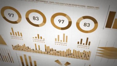 İş İstatistikleri, Piyasa Verileri Ve Bilgi Grafikleri Düzeni/ Bilgi grafikleri, çubuk istatistikler, grafikler ve diyagramlar ile bir dizi tasarım iş ve pazar veri analizi ve raporlarının 4k animasyonu