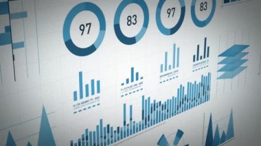 İş İstatistikleri, Piyasa Verileri Ve Bilgi Grafikleri Düzeni/ Bilgi grafikleri, çubuk istatistikler, grafikler ve diyagramlar ile bir dizi tasarım iş ve pazar veri analizi ve raporlarının 4k animasyonu