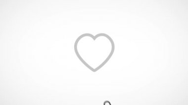 Splash Fx ile Simge Gibi Sosyal Ağ / fare işaretçisi tıklayarak serin bir sosyal ağ kalp simgesi 4k animasyon ve görüntülenen sayı