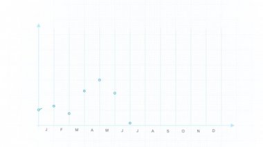 Grafik çizgileri ve noktalarla, düz tasarım işletmesinin ve yıllık piyasa veri analizi ve raporlarının İş İstatistikleri ve Bilgi Grafikleri Düzeni/ 4k animasyonu