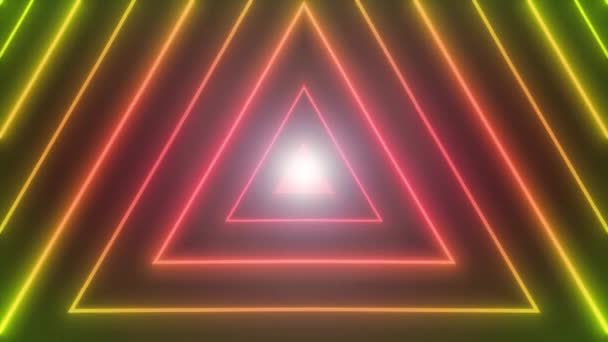 Astratto Neon Shiny Star Shape Sfondo Loop Animazione Astratto Sfondo — Video Stock