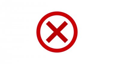 Hata yanlış Işaretle simgesi animasyon/4k animasyon iş başarısı için hata işareti simgesi veya yazılım ok mesajı