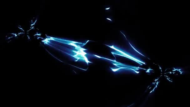 アクション電気とフォースフィールドエネルギー効果 パワーダイナミックコミックとマンガの電気パターンシームレスループの4Kアニメーション — ストック動画