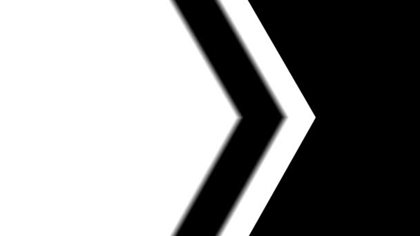 Dynamic Action Arrows Arrière-plan Transition / animation 4k de noir et blanc flèches design plat arrière-plan de transition, avec entrée et sortie aller et retour 