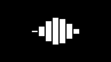 Siyah Beyaz Connexion Loader Loop / düz bir tasarım minimal indirme ve şekiller dönen simge bekleyin 4k animasyon