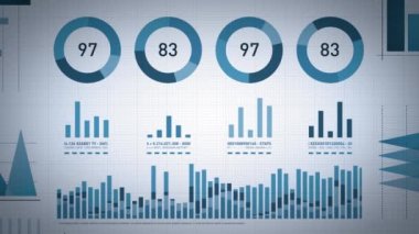 İş İstatistikleri, Piyasa Verileri Ve Bilgi Grafikleri Düzeni/ Bilgi grafikleri, çubuk istatistikler, grafikler ve diyagramlar ile bir dizi tasarım iş ve pazar veri analizi ve raporlarının 4k animasyonu