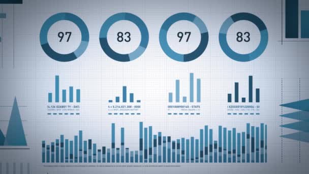 Statistiche Aziendali Dati Mercato Infografica Layout Animazione Una Serie Analisi — Video Stock