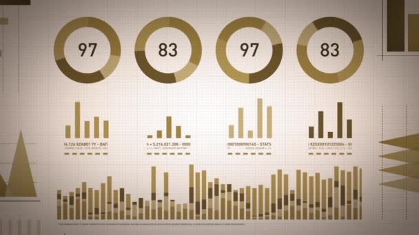 Estatísticas Negócios Dados Mercado Infográficos Layout Animação Conjunto Negócios Design — Vídeo de Stock