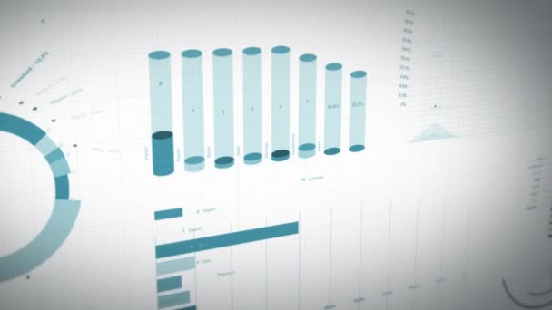 Statystyka Biznesowa Dane Rynkowe Układ Infografiki Animacja Zbioru Analiz Biznesowych — Wideo stockowe