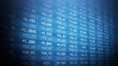 Borsa Ve Borsa Arka Plan Loop / 4k animasyon veri ve numaraları sorunsuz döngü ile bir iş borsası piyasa arka plan