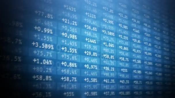 股票市场和交易所背景循环 4K动画的商业证券交易所市场背景与数据和数字无缝循环 — 图库视频影像